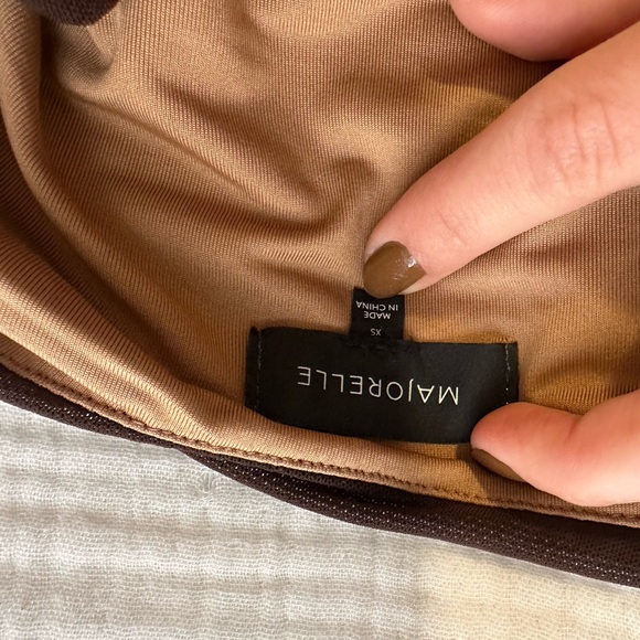 Majorelle brown mesh tie top - Picture 2 of 5